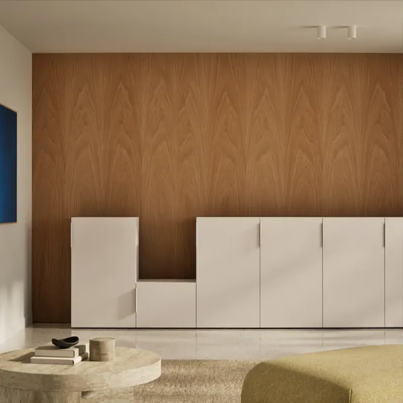 크림 화이트 선반 시스템 · 스튜디오 컷