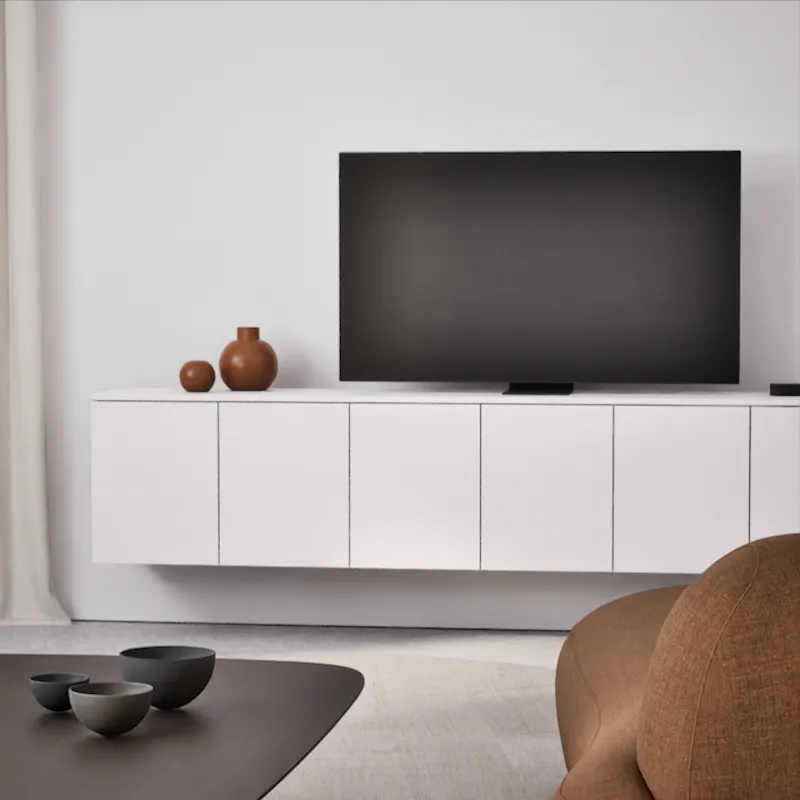 화이트 TV 수납장 · 스튜디오 컷